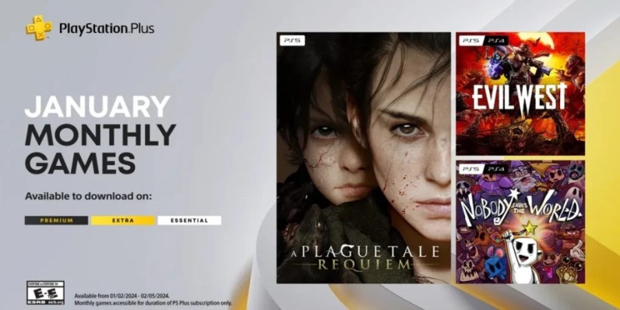 SONY PS - Free PlayStation Plus Games for January 2024